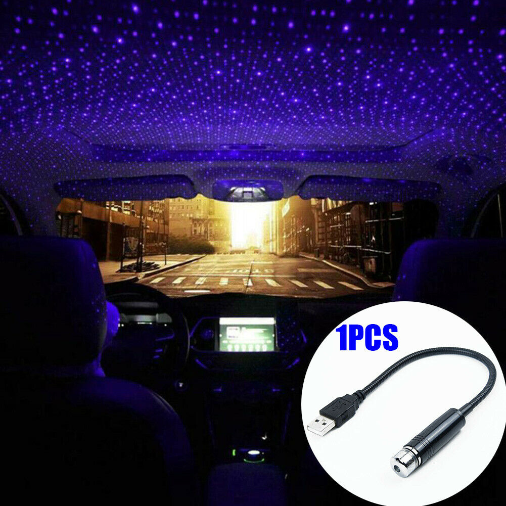 USB Car Interior Atmosphere Sky Lamp Starry Ambient Star Light LED Projectors